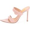 imageFSJ Women Fashion Slip On Mules Faux Suede High Heels Sandals Open Toe Stilettos Shoes Size 415 USBlush