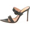 imageFSJ Women Fashion Slip On Mules Faux Suede High Heels Sandals Open Toe Stilettos Shoes Size 415 USGrey