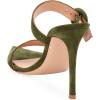 imageFSJ Women Fashion Slip On Mules Faux Suede High Heels Sandals Open Toe Stilettos Shoes Size 415 USOlive Green