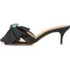 imageFSJ Women Open Toe Kitten Low Heel Sandals Slip on Rhinestone BowKnot Slipper Tassel Formal Outfit Casual Shoe Size 415 USBlack