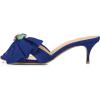 imageFSJ Women Open Toe Kitten Low Heel Sandals Slip on Rhinestone BowKnot Slipper Tassel Formal Outfit Casual Shoe Size 415 USBlue