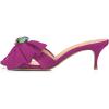 imageFSJ Women Open Toe Kitten Low Heel Sandals Slip on Rhinestone BowKnot Slipper Tassel Formal Outfit Casual Shoe Size 415 USFuchsia