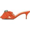 imageFSJ Women Open Toe Kitten Low Heel Sandals Slip on Rhinestone BowKnot Slipper Tassel Formal Outfit Casual Shoe Size 415 USOrange