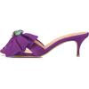 imageFSJ Women Open Toe Kitten Low Heel Sandals Slip on Rhinestone BowKnot Slipper Tassel Formal Outfit Casual Shoe Size 415 USPurple