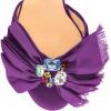 imageFSJ Women Open Toe Kitten Low Heel Sandals Slip on Rhinestone BowKnot Slipper Tassel Formal Outfit Casual Shoe Size 415 USPurple