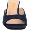 imageFSJ Women Square Open Toe Block Crystal Low Heel Mule Sandals Backless Slip On Jeweled Slide Heels Comfort Casual Slipper Dress Shoes Size 416 USBlue