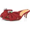 imageFSJ Women Open Toe Kitten Low Heel Sandals Slip on Rhinestone BowKnot Slipper Tassel Formal Outfit Casual Shoe Size 415 USRed
