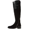 imageFSJ Women Fashion Riding Knee High Long Boots Round Toe Low Chunky Heels Winter ShoesBlack