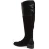 imageFSJ Women Fashion Riding Knee High Long Boots Round Toe Low Chunky Heels Winter ShoesBlack