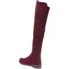 imageFSJ Women OvertheKnee Boots Comfort Low Chunky Heels Round Toe Pull On Fancy Party Shoes Size 415 M USPurple