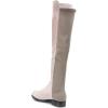 imageFSJ Women OvertheKnee Boots Comfort Low Chunky Heels Round Toe Pull On Fancy Party Shoes Size 415 M USWhitesilver
