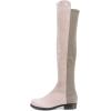 imageFSJ Women OvertheKnee Boots Comfort Low Chunky Heels Round Toe Pull On Fancy Party Shoes Size 415 M USWhitesilver