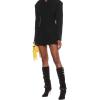 imageFSJ Women Retro Stacked Knee High Long Boots Pointed Toe Stiletto High Metal Heels Shoes With Buttons Size 415 USBlack