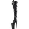 imageFSJ Women Ultra High Platform Lace Up Cone High Heel Over the Knee Boots Zipper Buckled Strappy Thigh High Boots Party Dress Shoes Size 416 USBlack