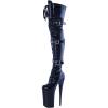 imageFSJ Women Ultra High Platform Lace Up Cone High Heel Over the Knee Boots Zipper Buckled Strappy Thigh High Boots Party Dress Shoes Size 416 USBlue