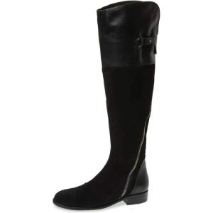 imageFSJ Women Fashion Riding Knee High Long Boots Round Toe Low Chunky Heels Winter ShoesBlack