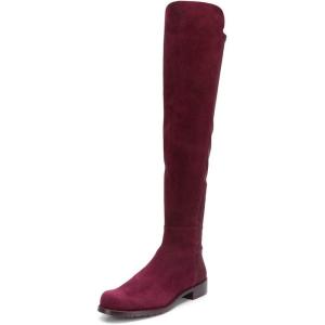 imageFSJ Women OvertheKnee Boots Comfort Low Chunky Heels Round Toe Pull On Fancy Party Shoes Size 415 M USPurple