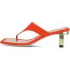 imageFSJ Women Chic Square Open Toe Mid Heel Sandals Slip On Thong Flip Flops Summer Dress Slide Shoes Size 415 USOrange