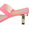 imageFSJ Women Chic Square Open Toe Mid Heel Sandals Slip On Thong Flip Flops Summer Dress Slide Shoes Size 415 USPink