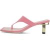 imageFSJ Women Chic Square Open Toe Mid Heel Sandals Slip On Thong Flip Flops Summer Dress Slide Shoes Size 415 USPink