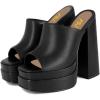 imageFSJ Women Chunky Platform Sandals Slip On Square Open Toe High Heel Sexy Mules Fashion Heeled Slide Party Date Dress Shoes Size 416 USBlack2