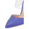 imageFSJ Women Clear Strap Stiletto High Heels Sandals Pointed Toe Comfortable Mules Slipper Pumps Sexy Party Shoes Size 415 USBlue