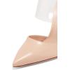 imageFSJ Women Clear Strap Stiletto High Heels Sandals Pointed Toe Comfortable Mules Slipper Pumps Sexy Party Shoes Size 415 USNude