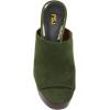imageFSJ Women Open Toe Mules Platform Clogs Block High Heel Slides Sandal Wooden Chunky Heel Casual Summer Dressy Slippers Shoes Size 416 USOlive Green