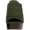 imageFSJ Women Open Toe Mules Platform Clogs Block High Heel Slides Sandal Wooden Chunky Heel Casual Summer Dressy Slippers Shoes Size 416 USOlive Green