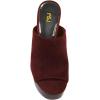 imageFSJ Women Open Toe Mules Platform Clogs Block High Heel Slides Sandal Wooden Chunky Heel Casual Summer Dressy Slippers Shoes Size 416 USRed