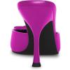 imageFSJ Women Pointed Closed Toe Stiletto High Heel Mules Sandals Slip On Strappy Bow Backless Casual Summer Dress Slipper Size 415 USFuchsia