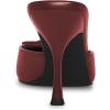 imageFSJ Women Pointed Closed Toe Stiletto High Heel Mules Sandals Slip On Strappy Bow Backless Casual Summer Dress Slipper Size 415 USMaroon
