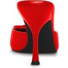 imageFSJ Women Pointed Closed Toe Stiletto High Heel Mules Sandals Slip On Strappy Bow Backless Casual Summer Dress Slipper Size 415 USRed