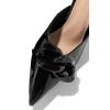 imageFSJ Women Pointed Toe Chain Stiletto Heels Slide Mules Dress Patent Leather Slip On Loafer Party Heeled Sandals Shoes Size 415 USBlack