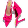 imageFSJ Women Pointed Toe Chain Stiletto Heels Slide Mules Dress Patent Leather Slip On Loafer Party Heeled Sandals Shoes Size 415 USDeep Pink