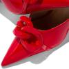 imageFSJ Women Pointed Toe Chain Stiletto Heels Slide Mules Dress Patent Leather Slip On Loafer Party Heeled Sandals Shoes Size 415 USRed