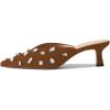 imageFSJ Women Retro Crystal Rhinestone Pointed Toe Slip on Kitten Heel Mules Low Heel Pumps Slide Slipper Girls Party Classic Outfit Sandals Size 415 USBrown