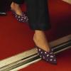 imageFSJ Women Retro Crystal Rhinestone Pointed Toe Slip on Kitten Heel Mules Low Heel Pumps Slide Slipper Girls Party Classic Outfit Sandals Size 415 USPurple