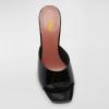 imageFSJ Women Square Open Toe Mules Slip On Chic Crystal Flared Heel Sildes Sandals Backless Fashion Wedding Dress Slipper Shoes Size 416 USBlack