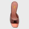 imageFSJ Women Square Open Toe Mules Slip On Chic Crystal Flared Heel Sildes Sandals Backless Fashion Wedding Dress Slipper Shoes Size 416 USBrown