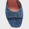 imageFSJ Women Square Open Toe Mules Slip On Chic Crystal Flared Heel Sildes Sandals Backless Fashion Wedding Dress Slipper Shoes Size 416 USDenim