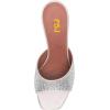 imageFSJ Women Square Open Toe Mules Slip On Chic Crystal Flared Heel Sildes Sandals Backless Fashion Wedding Dress Slipper Shoes Size 416 USRhinestones