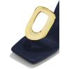 imageFSJ Women Square Open Toe Thong High Heel Sandals Gold Detail Chain Heel Flip Flops SlipOn Summer Mules Comfortable Sexy Slippers Size 416 USBlue