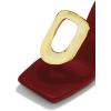 imageFSJ Women Square Open Toe Thong High Heel Sandals Gold Detail Chain Heel Flip Flops SlipOn Summer Mules Comfortable Sexy Slippers Size 416 USRed