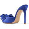 imageFSJ Women Stylish High Heels Mule Sandals Pointed Toe Bowknot Stilettos Slide Shoes Size 415 USBlue