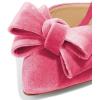 imageFSJ Women Stylish High Heels Mule Sandals Pointed Toe Bowknot Stilettos Slide Shoes Size 415 USHot Pink