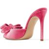 imageFSJ Women Stylish High Heels Mule Sandals Pointed Toe Bowknot Stilettos Slide Shoes Size 415 USHot Pink