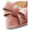 imageFSJ Women Stylish High Heels Mule Sandals Pointed Toe Bowknot Stilettos Slide Shoes Size 415 USPink