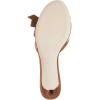 imageFSJ Women Summer Slip On Heeled Sandal Open Toe Bows Patent Cutout Ladies Dress Slide Slippers Size 415 USBrown