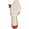 imageFSJ Women Summer Slip On Heeled Sandal Open Toe Bows Patent Cutout Ladies Dress Slide Slippers Size 415 USRed